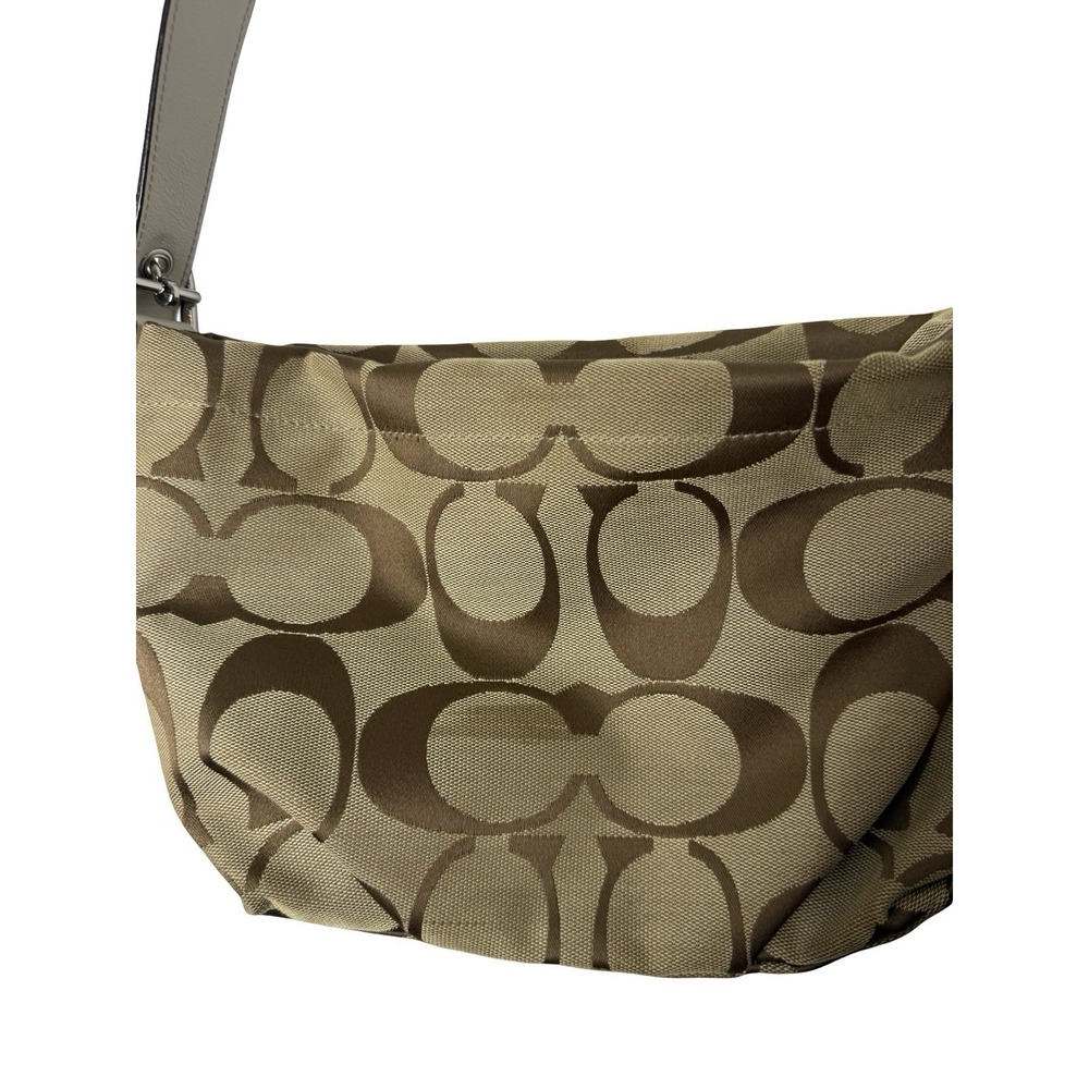COACH Signature Shoulder Bag F15068 Tan/Brown Canvas/Leather Shoulder Purse. - Picture 5 of 8
